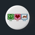 Peace Love-fretten Ronde Button 5,7 Cm<br><div class="desc">Deze coole cadeau van de fret is voorzien van een schattig vredesteken,  een hart en een huisdier fret. Het cadeau van Peace Love Ferretten.</div>