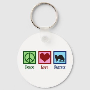 Peace Love-fretten Sleutelhanger