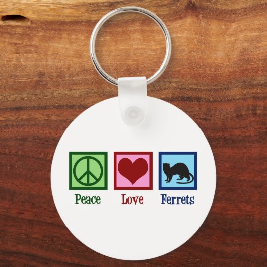 Peace Love-fretten Sleutelhanger (Voorkant)