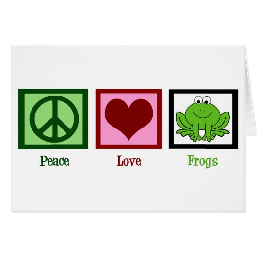 Peace Love Frogs (Voorkant Horizontaal)