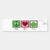 Peace Love Frogs Bumpersticker (Voorkant)