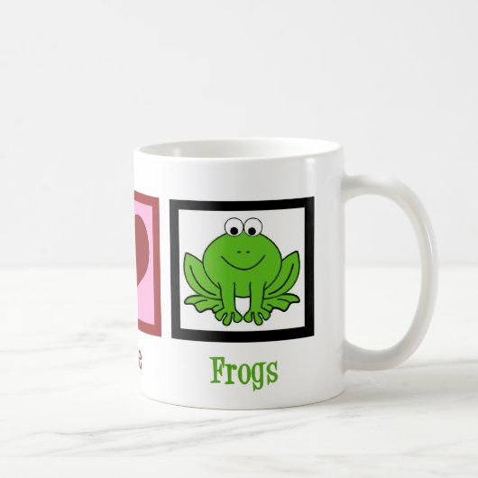 Peace Love Frogs Koffiemok (Rechts)