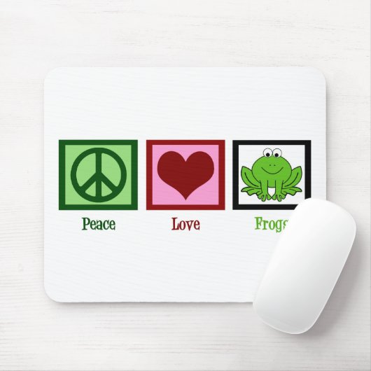 Peace Love Frogs Muismat (Met muis)