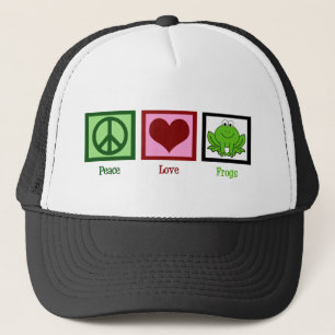 Peace Love Frogs Trucker Pet