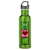 Peace Love Frogs Waterfles (Voorkant)