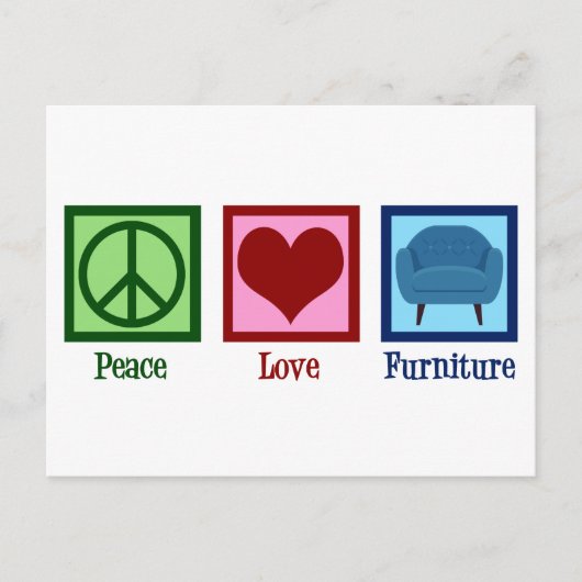 Peace Love Furniture Company Briefkaart (Voorkant)