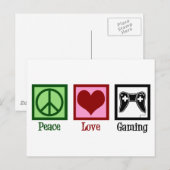 Peace Love Gaming Briefkaart (Voorkant / Achterkant)