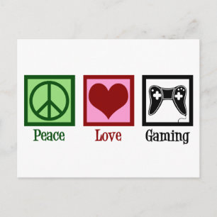 Peace Love Gaming Briefkaart