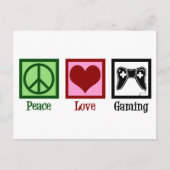 Peace Love Gaming Briefkaart (Voorkant)