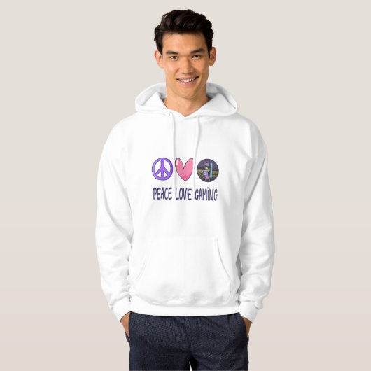 Peace Love Gaming Hoodie (Voorkant volledig)