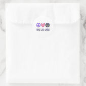 Peace Love Gaming Ronde Sticker (Tas)