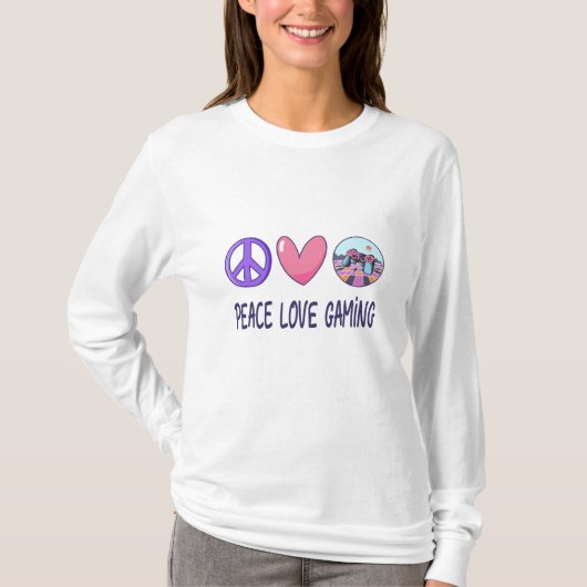 Peace Love Gaming T-shirt (Voorkant)