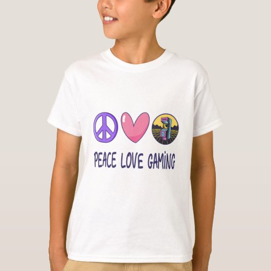 Peace Love Gaming T-shirt (Voorkant)