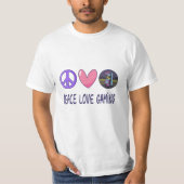 Peace Love Gaming T-shirt (Voorkant)