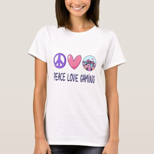 Peace Love Gaming T-shirt (Voorkant)