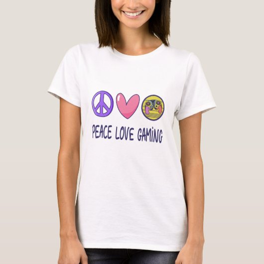 Peace Love Gaming T-shirt (Voorkant)