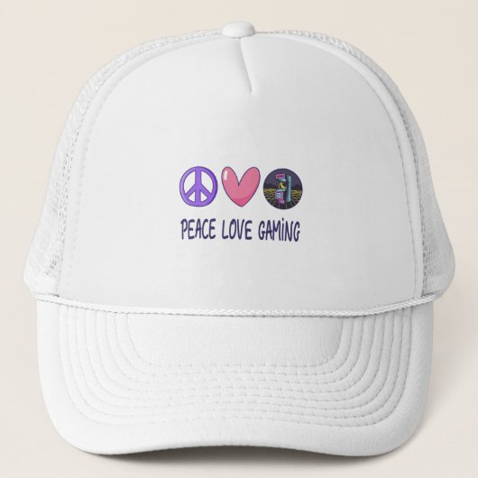 Peace Love Gaming Trucker Pet (Voorkant)