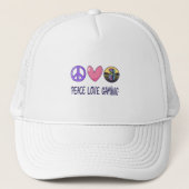 Peace Love Gaming Trucker Pet (Voorkant)