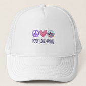 Peace Love Gaming Trucker Pet (Voorkant)