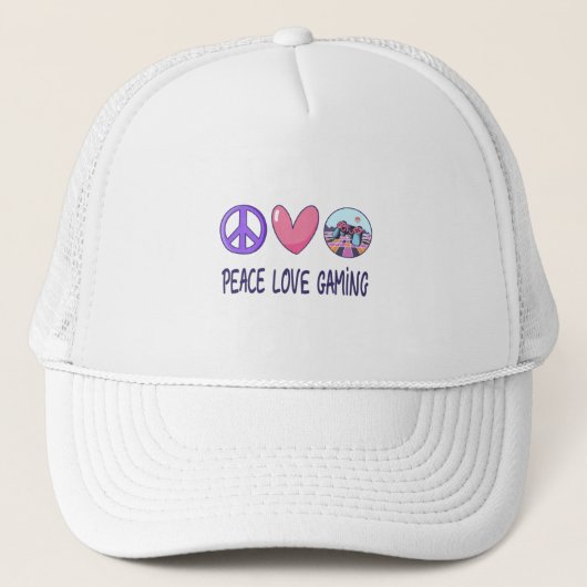 Peace Love Gaming Trucker Pet (Voorkant)
