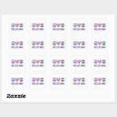 Peace Love Gaming Vierkante Sticker (Vel)