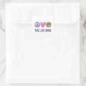 Peace Love Gaming Vierkante Sticker (Tas)