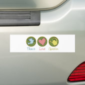 Peace Love Gardening Bumpersticker (Op auto)