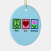 Peace Love Gardening Cute Gardener Tulip Flower Keramisch Ornament (Rechts)