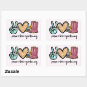 Peace Love Gardening Rechthoekige Sticker (Vel)