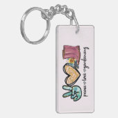 Peace Love Gardening Sleutelhanger (Voorkant Links)