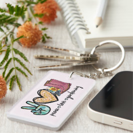 Peace Love Gardening Sleutelhanger