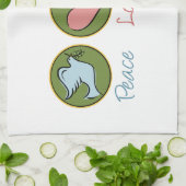 Peace Love Gardening Theedoek (Gevouwen)