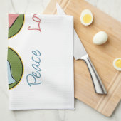Peace Love Gardening Theedoek (Quarter Fold)