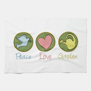 Peace Love Gardening Theedoek