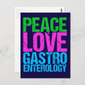 Peace Love Gastroenterology Briefkaart (Voorkant / Achterkant)