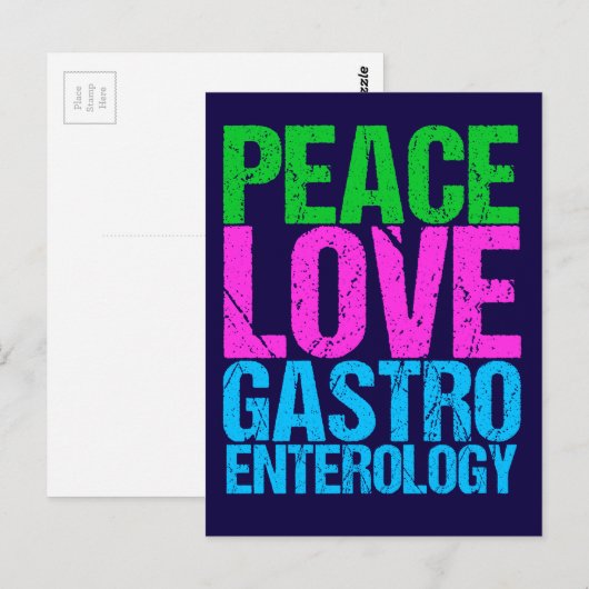 Peace Love Gastroenterology Briefkaart (Voorkant / Achterkant)
