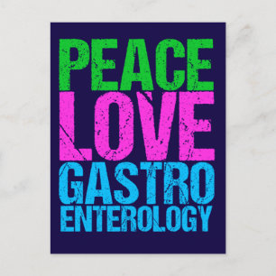 Peace Love Gastroenterology Briefkaart