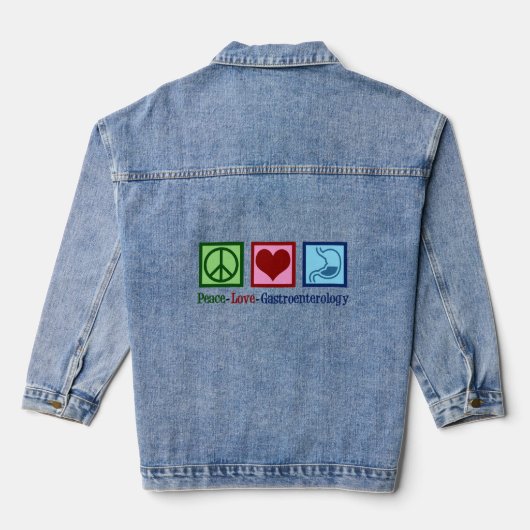 Peace Love Gastroenterology Denim Jacket (Achterkant)