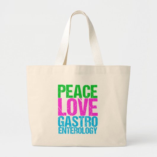 Peace Love Gastroenterology Grote Tote Bag (Voorkant)