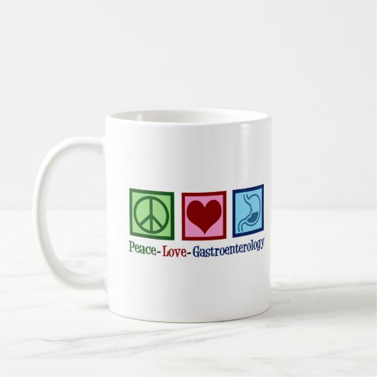 Peace Love Gastroenterology Koffiemok (Links)