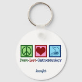 Peace Love Gastroenterology Sleutelhanger (Voorkant)