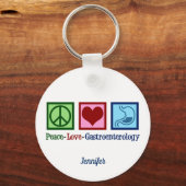 Peace Love Gastroenterology Sleutelhanger (Voorkant)