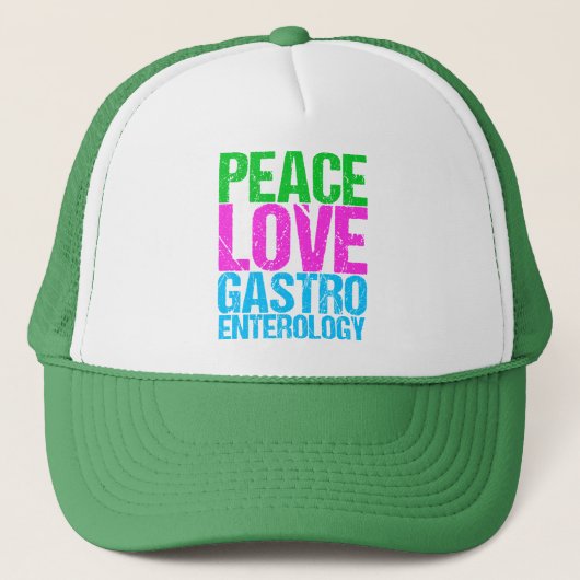 Peace Love Gastroenterology Trucker Pet (Voorkant)