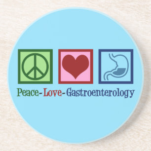 Peace Love Gastroenterology Zandsteen Onderzetter