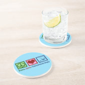 Peace Love Gastroenterology Zandsteen Onderzetter (Zijkant)