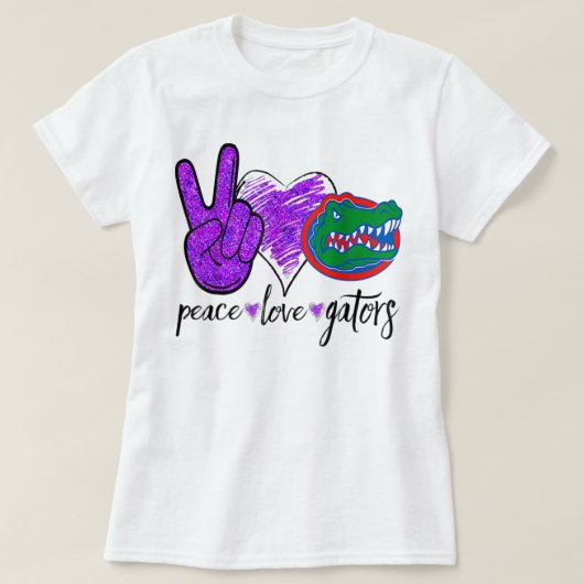 Peace Love Gators Crocodile Lovers Alligator T-shirt (Design voorkant)