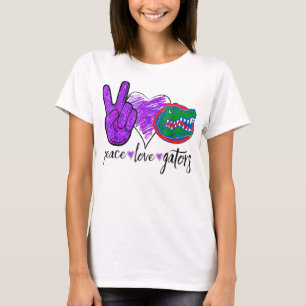 Peace Love Gators Crocodile Lovers Alligator T-shirt