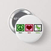 Peace Love Geckos Ronde Button 5,7 Cm (Voorkant /achterkant)