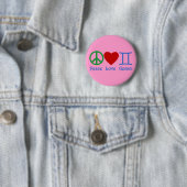 Peace Love Gemini Astrological Design Ronde Button 5,7 Cm (In situ)