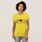 Peace Love Gemini Astrological Design T-shirt (Voorkant volledig)